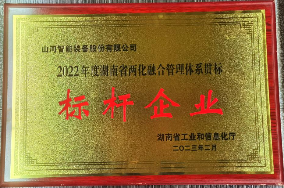 点赞！热博rb88体育官网获评2022年度湖南省两化融合管理体系贯标标杆企业