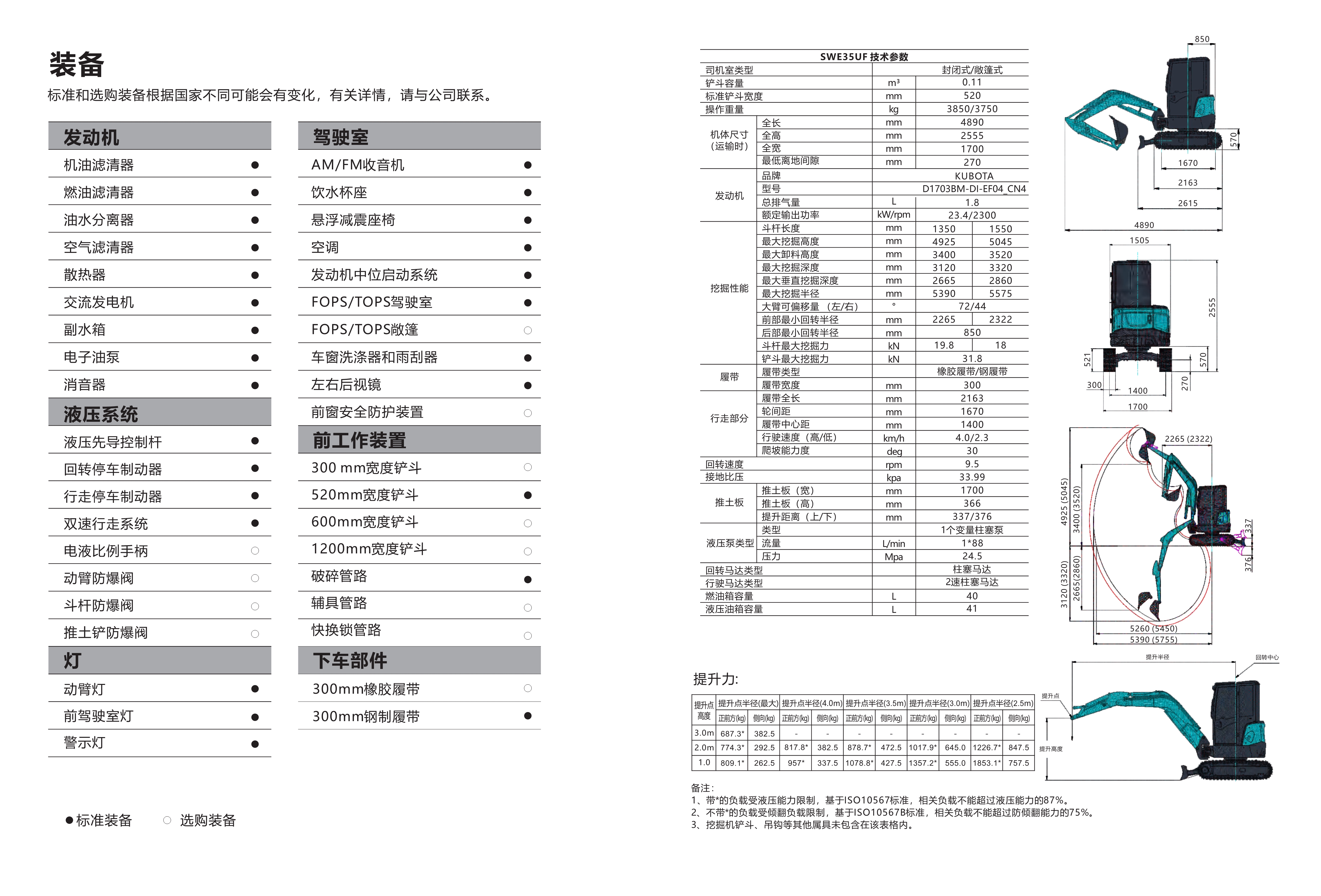 SWE35UF 微型挖掘机