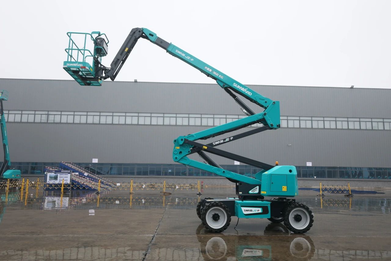 又双叒叕上新了！热博rb88体育官网首款双载荷电动曲臂式高空作业平台顺利下线